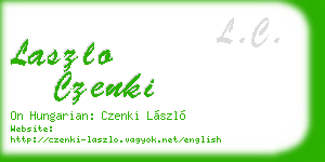 laszlo czenki business card