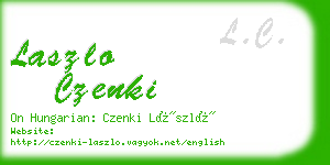 laszlo czenki business card